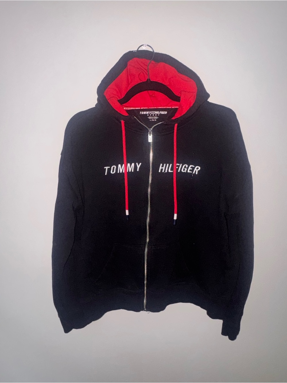 Tommy Hilfiger Black Jacket and Pants Set with Red Lining